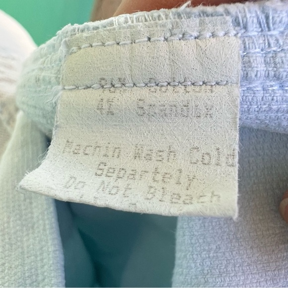 VINTAGE ILLIA BLUE CORDUROY LACE UP SNAP FRONT FRAYED LONG MIDI JACKET SZ SMALL - Picture 5 of 8